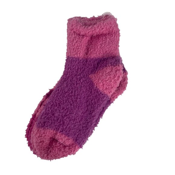 Cozy Socks Girls Pink Purple Butterfly Shoe Size 10.5 - Picture 2 of 4